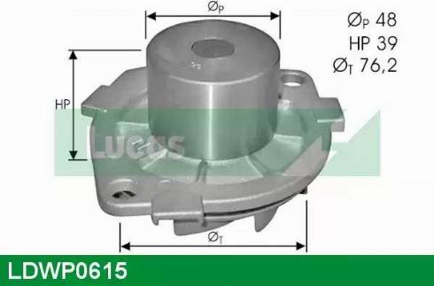 Lucas Engine Drive LDWP0615 - Водяной насос autospares.lv