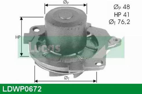 Lucas Engine Drive LDWP0672 - Водяной насос autospares.lv