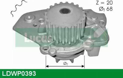 Lucas Engine Drive LDWP0393 - Водяной насос autospares.lv