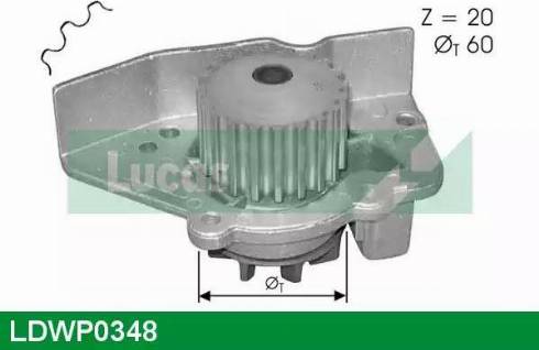 Lucas Engine Drive LDWP0348 - Водяной насос autospares.lv