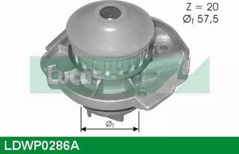 Lucas Engine Drive LDWP0286A - Водяной насос autospares.lv