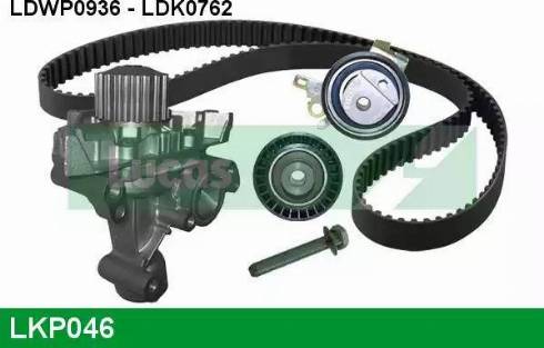 Lucas Engine Drive LKP046 - Водяной насос + комплект зубчатого ремня ГРМ autospares.lv