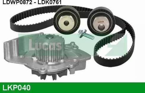 Lucas Engine Drive LKP040 - Водяной насос + комплект зубчатого ремня ГРМ autospares.lv
