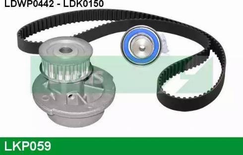 Lucas Engine Drive LKP059 - Водяной насос + комплект зубчатого ремня ГРМ autospares.lv