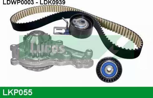 Lucas Engine Drive LKP055 - Водяной насос + комплект зубчатого ремня ГРМ autospares.lv