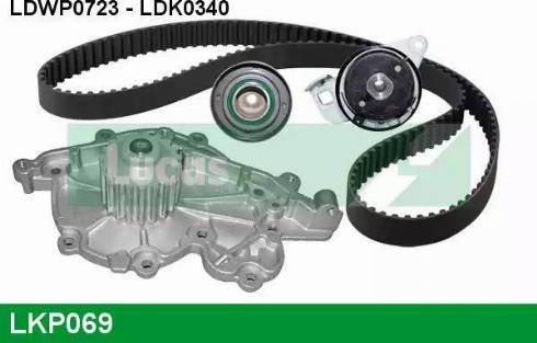 Lucas Engine Drive LKP069 - Водяной насос + комплект зубчатого ремня ГРМ autospares.lv