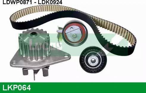 Lucas Engine Drive LKP064 - Водяной насос + комплект зубчатого ремня ГРМ autospares.lv