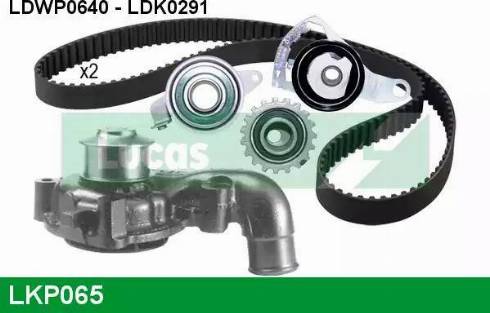 Lucas Engine Drive LKP065 - Водяной насос + комплект зубчатого ремня ГРМ autospares.lv