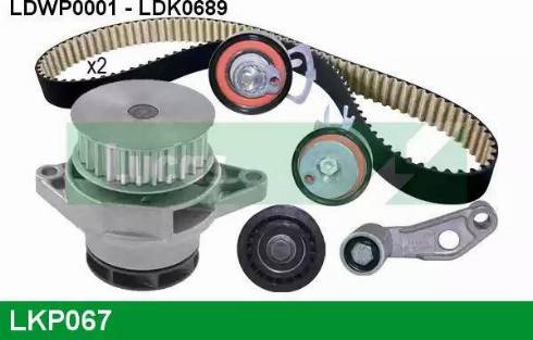 Lucas Engine Drive LKP067 - Водяной насос + комплект зубчатого ремня ГРМ autospares.lv