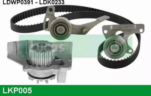 Lucas Engine Drive LKP005 - Водяной насос + комплект зубчатого ремня ГРМ autospares.lv
