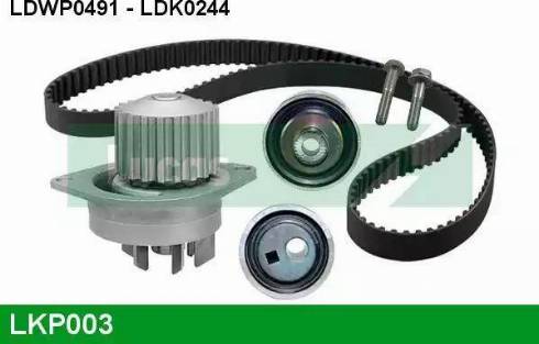 Lucas Engine Drive LKP003 - Водяной насос + комплект зубчатого ремня ГРМ autospares.lv