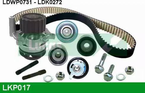 Lucas Engine Drive LKP017 - Водяной насос + комплект зубчатого ремня ГРМ autospares.lv