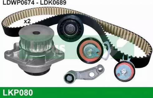 Lucas Engine Drive LKP080 - Водяной насос + комплект зубчатого ремня ГРМ autospares.lv