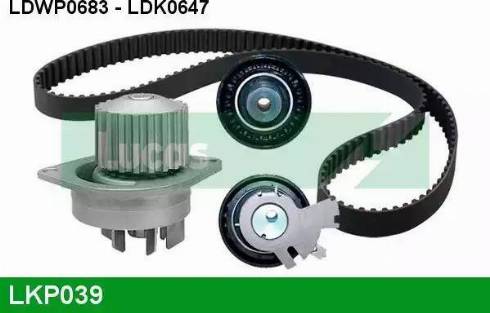 Lucas Engine Drive LKP039 - Водяной насос + комплект зубчатого ремня ГРМ autospares.lv