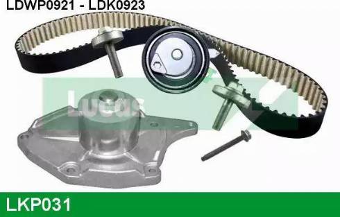 Lucas Engine Drive LKP031 - Водяной насос + комплект зубчатого ремня ГРМ autospares.lv