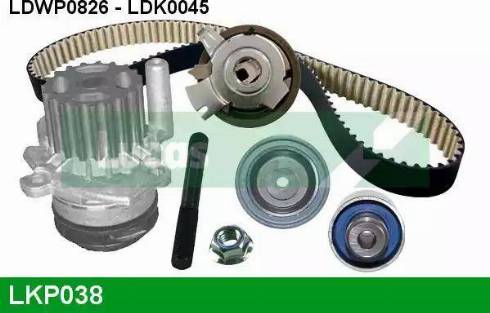 Lucas Engine Drive LKP038 - Водяной насос + комплект зубчатого ремня ГРМ autospares.lv