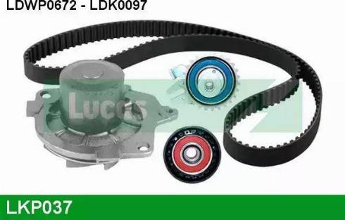 Lucas Engine Drive LKP037 - Водяной насос + комплект зубчатого ремня ГРМ autospares.lv