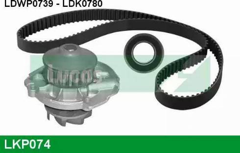 Lucas Engine Drive LKP074 - Водяной насос + комплект зубчатого ремня ГРМ autospares.lv