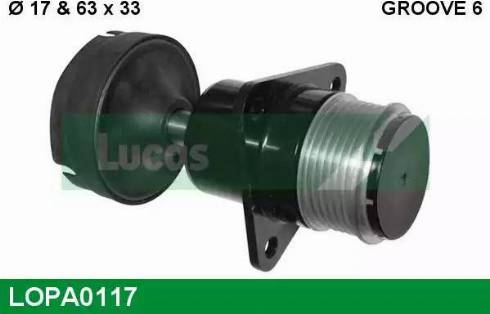 Lucas Engine Drive LOPA0117 - Шкив генератора, муфта autospares.lv