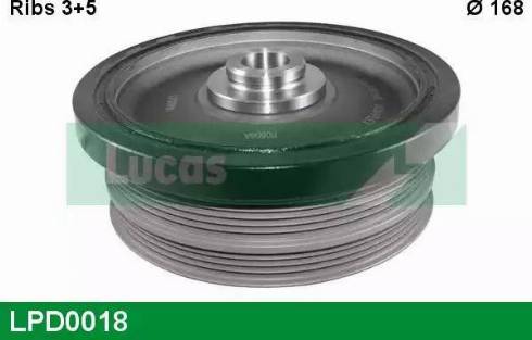 Lucas Engine Drive LPD0018 - Шкив коленчатого вала autospares.lv