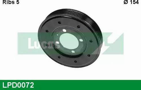 Lucas Engine Drive LPD0072 - Шкив коленчатого вала autospares.lv