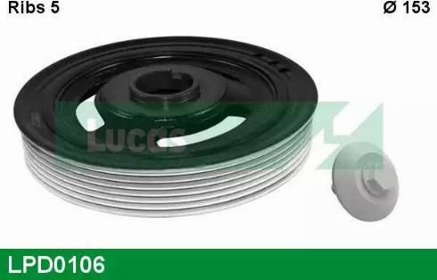 Lucas Engine Drive LPD0106 - Шкив коленчатого вала autospares.lv