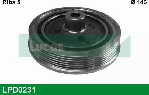 Lucas Engine Drive LPD0231 - Шкив коленчатого вала autospares.lv