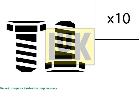 LUK 411 0133 12 - Комплект болтов, маховик autospares.lv