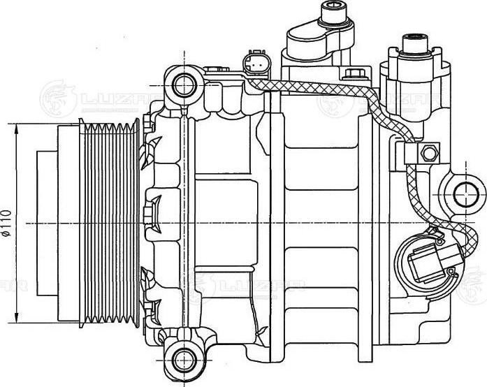 Luzar LCAC 1553 - Компрессор кондиционера autospares.lv