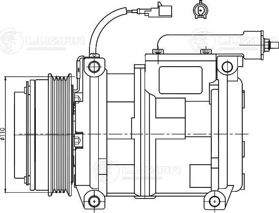 Luzar LCAC 1622 - Компрессор кондиционера autospares.lv