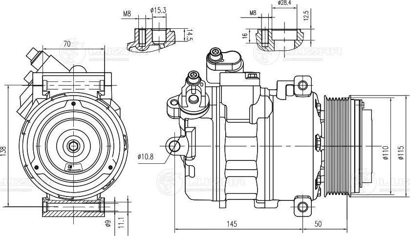 Luzar LCAC 2672 - Компрессор кондиционера autospares.lv