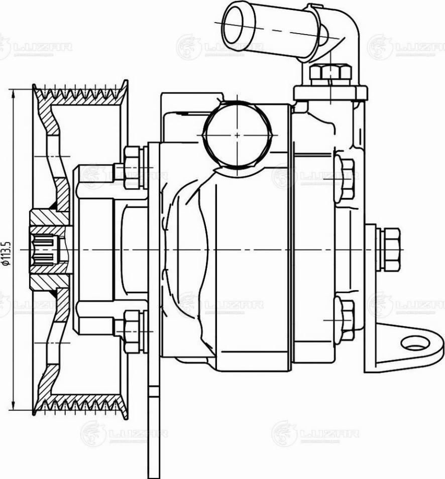 Luzar LPS 1027 - Гидравлический насос, рулевое управление, ГУР autospares.lv