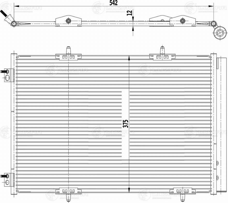 Luzar LRAC 2013 - Конденсатор кондиционера autospares.lv