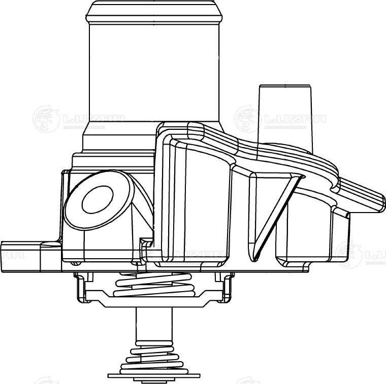 Luzar LT 1680 - Термостат охлаждающей жидкости / корпус autospares.lv