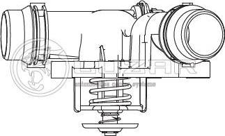 Luzar LT 2625 - Термостат охлаждающей жидкости / корпус autospares.lv