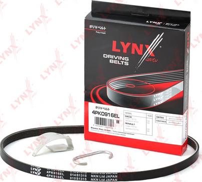 LYNXauto 4PK0916EL - Поликлиновой ремень autospares.lv