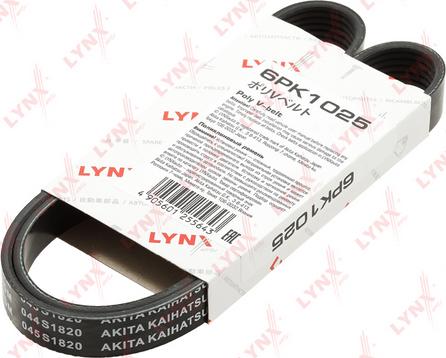 LYNXauto 6PK1025 - Поликлиновой ремень autospares.lv