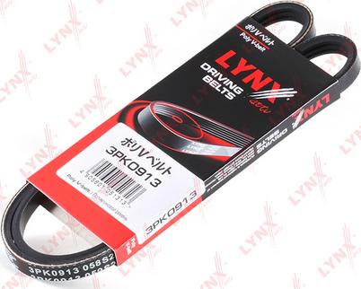 LYNXauto 3PK0913 - Поликлиновой ремень autospares.lv