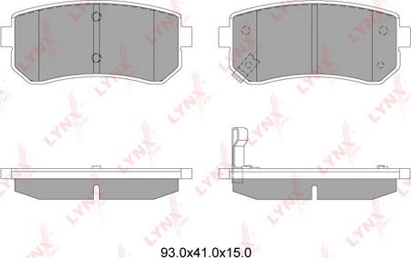 LYNXauto BD-4407 - Тормозные колодки, дисковые, комплект autospares.lv