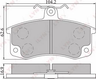 LYNXauto BD-4601 - Тормозные колодки, дисковые, комплект autospares.lv