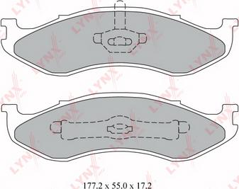 LYNXauto BD-4200 - Тормозные колодки, дисковые, комплект autospares.lv