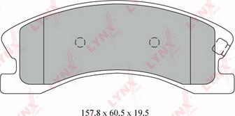 LYNXauto BD-4201 - Тормозные колодки, дисковые, комплект autospares.lv