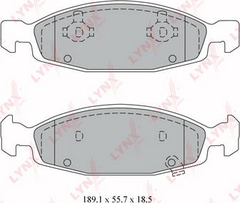 LYNXauto BD-4202 - Тормозные колодки, дисковые, комплект autospares.lv