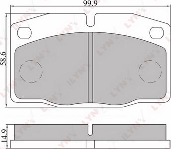 LYNXauto BD-5905 - Тормозные колодки, дисковые, комплект autospares.lv