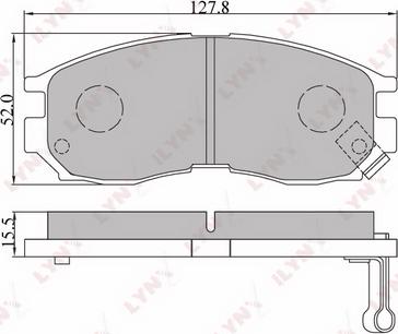 LYNXauto BD-5509 - Тормозные колодки, дисковые, комплект autospares.lv