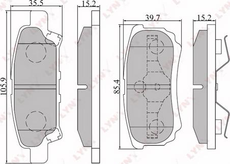 LYNXauto BD-5505 - Тормозные колодки, дисковые, комплект autospares.lv