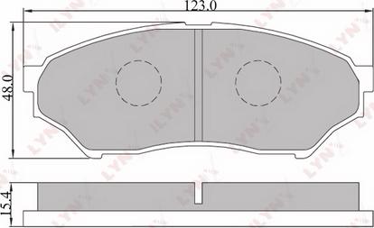 LYNXauto BD-5512 - Тормозные колодки, дисковые, комплект autospares.lv