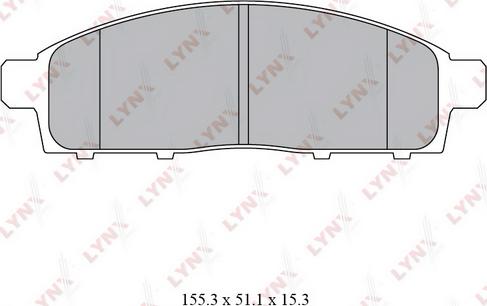 LYNXauto BD-5529 - Тормозные колодки, дисковые, комплект autospares.lv
