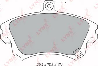 LYNXauto BD-5522 - Тормозные колодки, дисковые, комплект autospares.lv