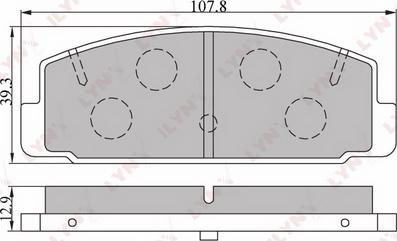 LYNXauto BD-5104 - Тормозные колодки, дисковые, комплект autospares.lv